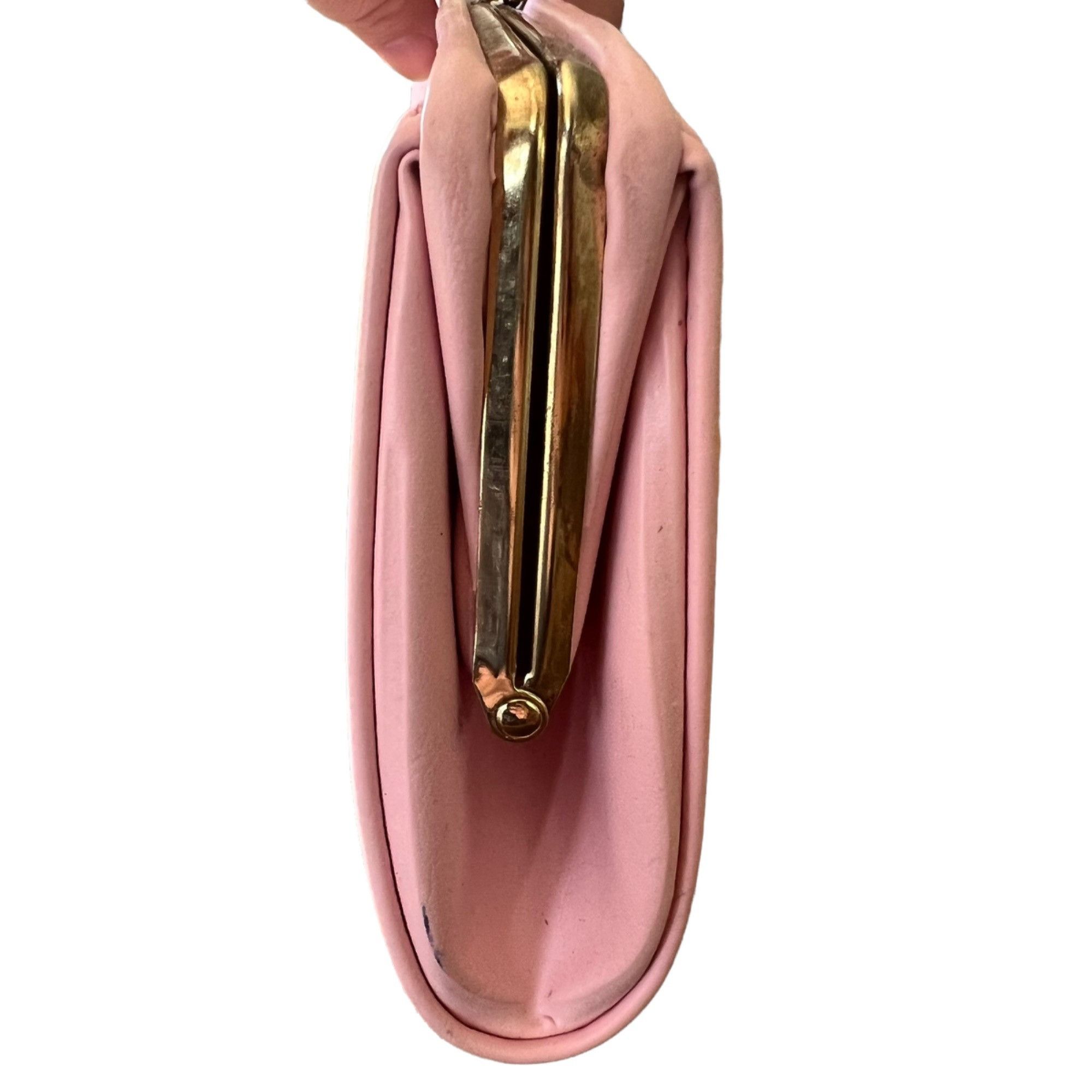 Vintage Vintage Pastel Pale Pink Gold Hardware Glamour Clutch Size ONE SIZE - 9 Thumbnail