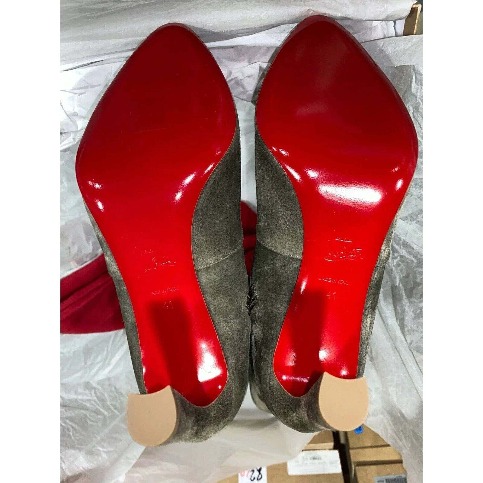 Christian Louboutin Christian Louboutin Eleonor Botta 85 Silex Grey Suede OTK Size US 11 / IT 41 - 12 Thumbnail