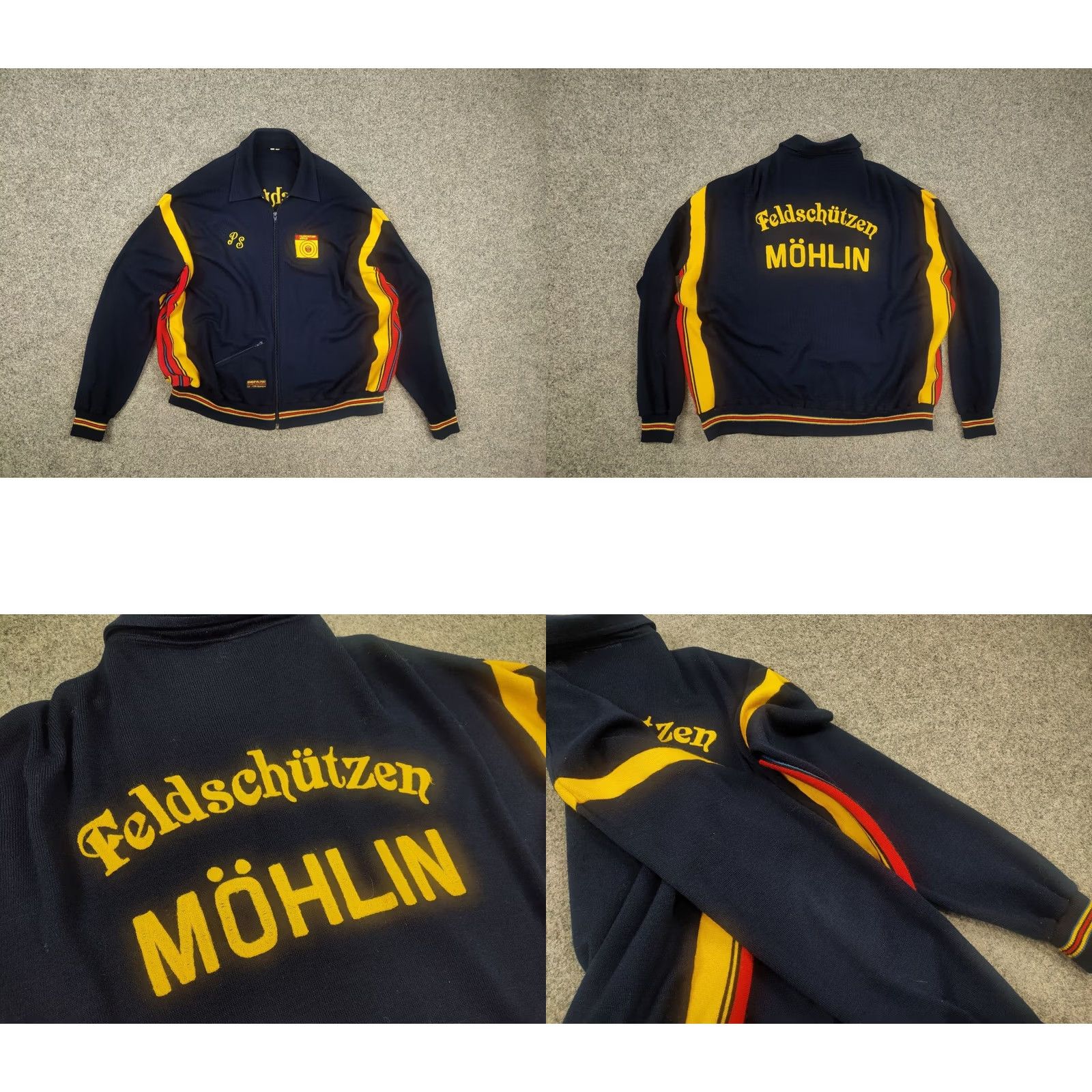 Vintage VINTAGE Befa Track jacket Wool Embroidered Blue 70s FFA Feldschützen Mohlin Wool Embroidered logo, Size L, Casual, Vintage 70s, United States Mens Size US L / EU 52-54 / 3 - 8 Thumbnail