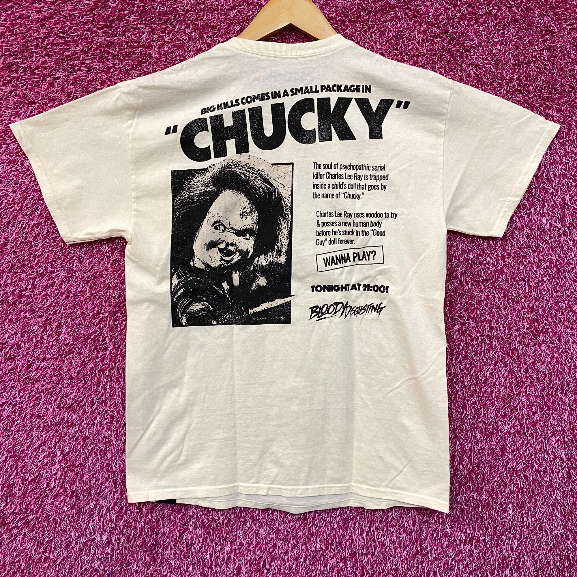 Ripple Junction Bloody Disgusting X Chucky Child's Play Horror Beige T-Shirt Size US M / EU 48-50 / 2 - 4 Thumbnail