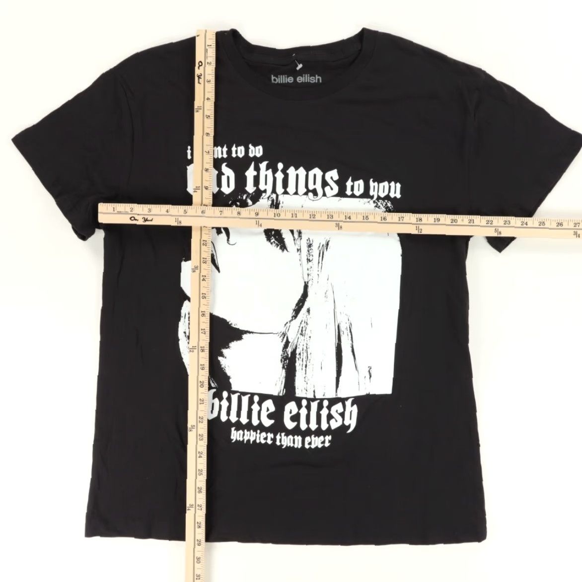 Vintage Billie Eilish Happier Than Ever Solid T-Shirt Black Women's 2XL Size XXL / US 16-18 / IT 52-54 - 3 Thumbnail