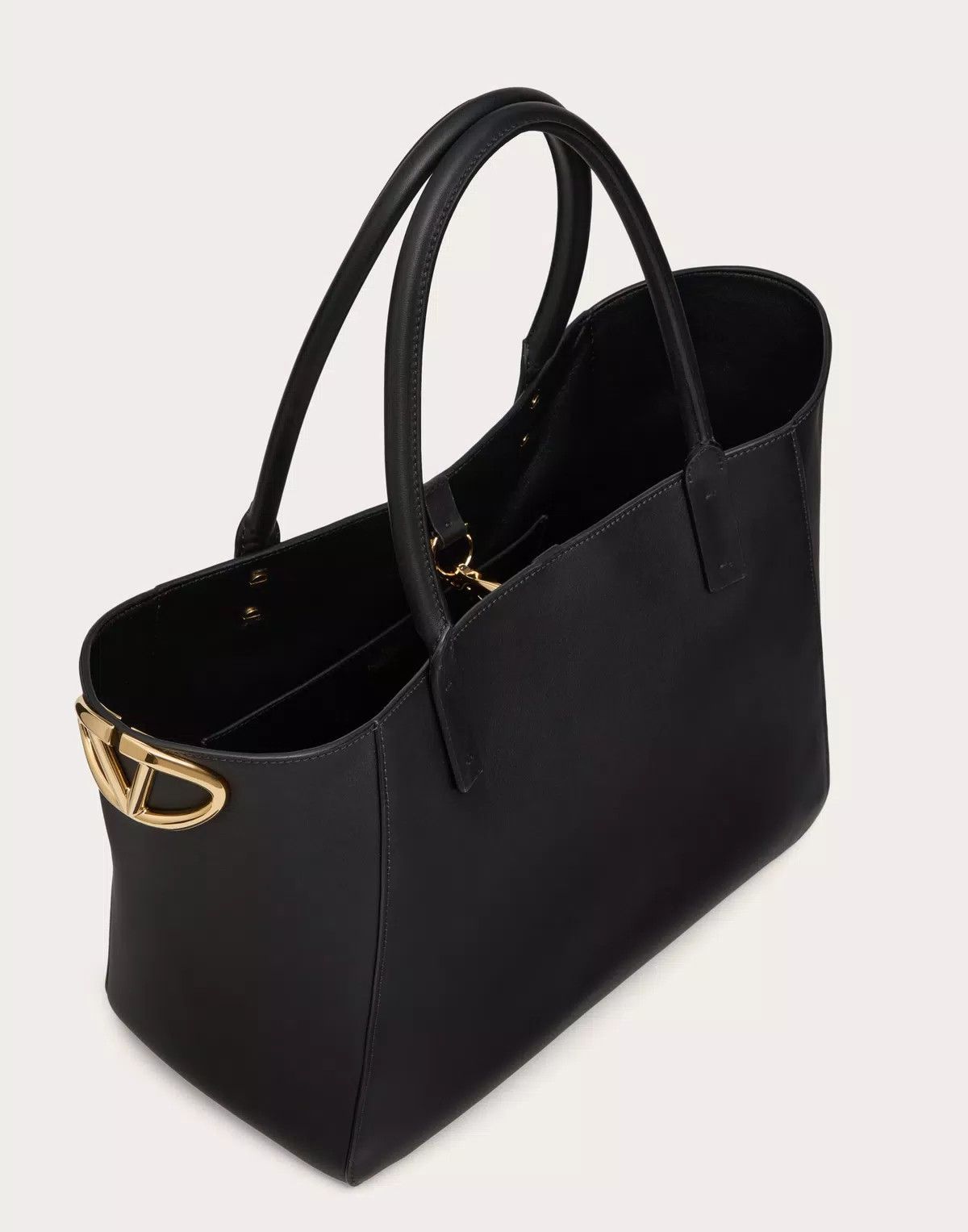 Valentino oc11z0725 Size:OS/Shopping Bag In Nappa Calfskin in Black Size ONE SIZE - 5 Thumbnail