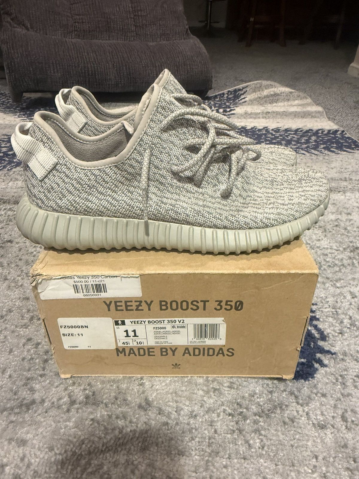 Yeezy Adidas Yeezy Boost 350 ‘Moonrock’ Size US 11.5 / EU 44-45 - 1 Thumbnail