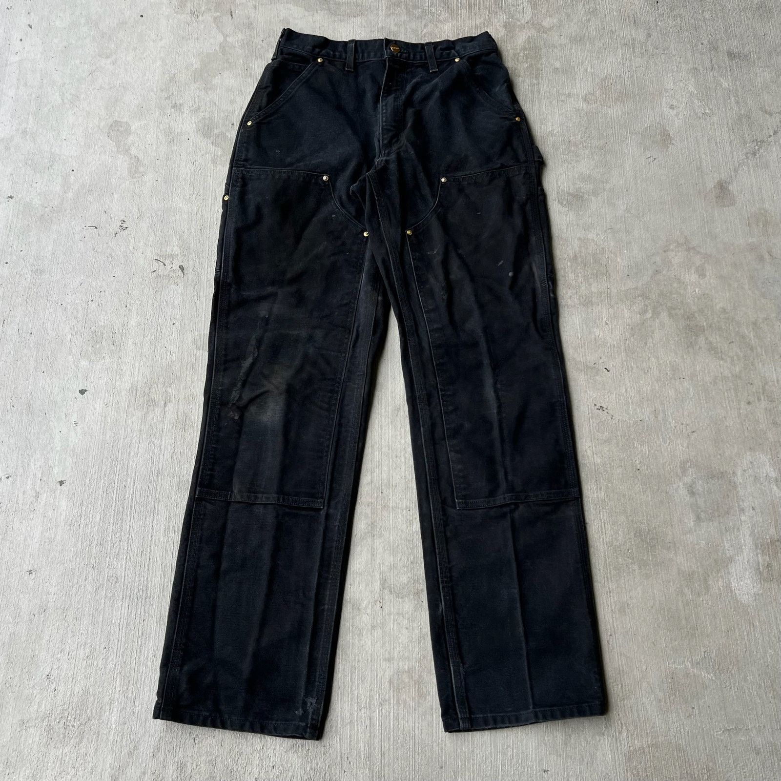 Carhartt × Vintage Carhartt black double knee work wear carpenter pants Size US 27 - 1 Thumbnail