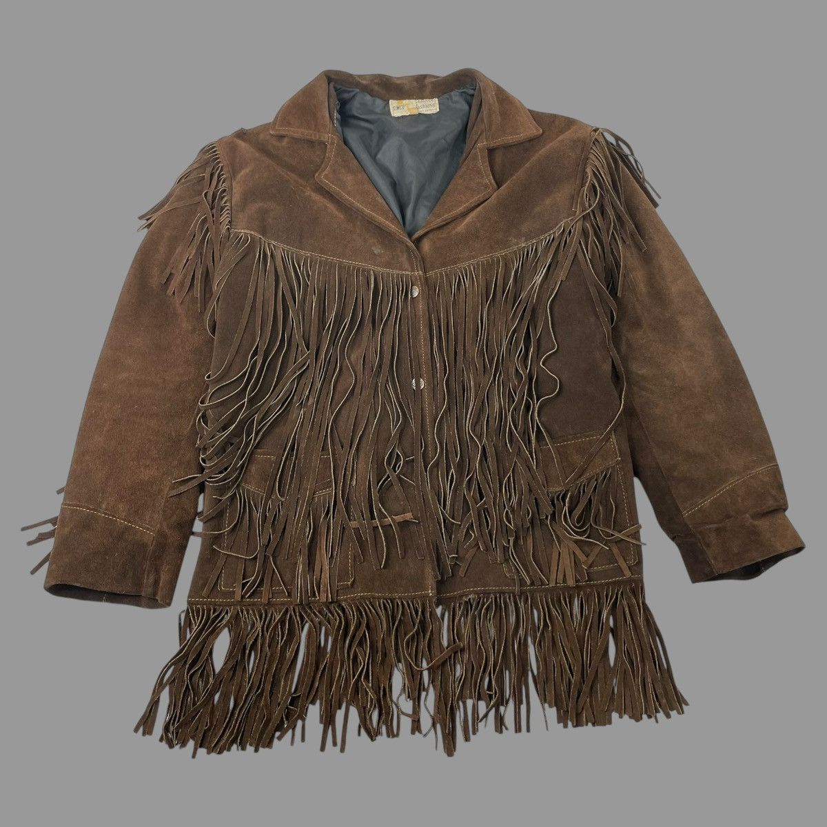 Vintage Vintage 1970s western fringe leather jacket Size M / US 6-8 / IT 42-44 - 1 Thumbnail