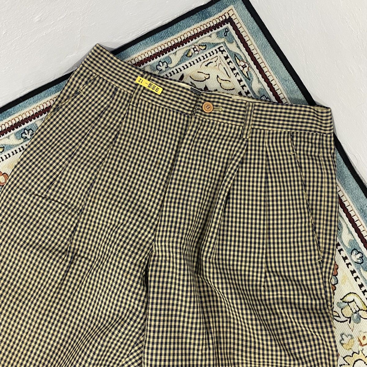 Issey Miyake × Japanese Brand 2000s - Issey Miyake Men Plaid Casual Work Pants Size US 28 / EU 44 - 6 Thumbnail