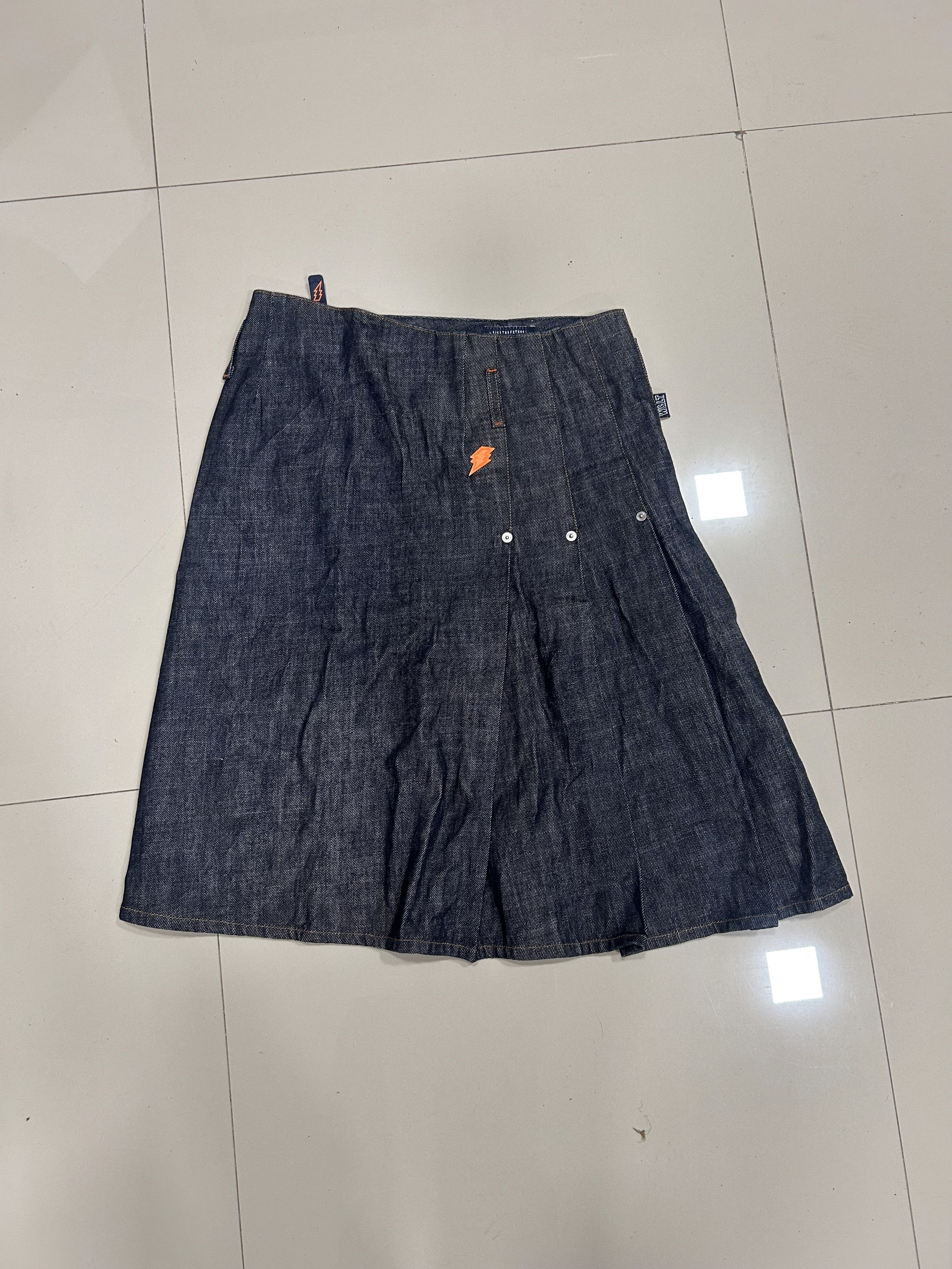 W&LT Vintage W. & L.T. "Kiss the Future" Archival Denim Skirt. Size 30" / US 8 / IT 44 - 1 Thumbnail
