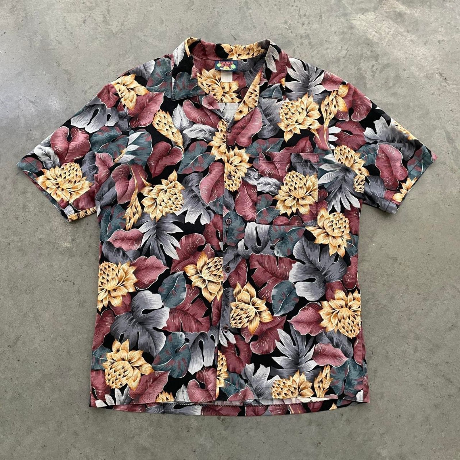 Vintage Vintage Hawaii Blues Black Hawaiian Shirt Size US L / EU 52-54 / 3 - 1 Thumbnail