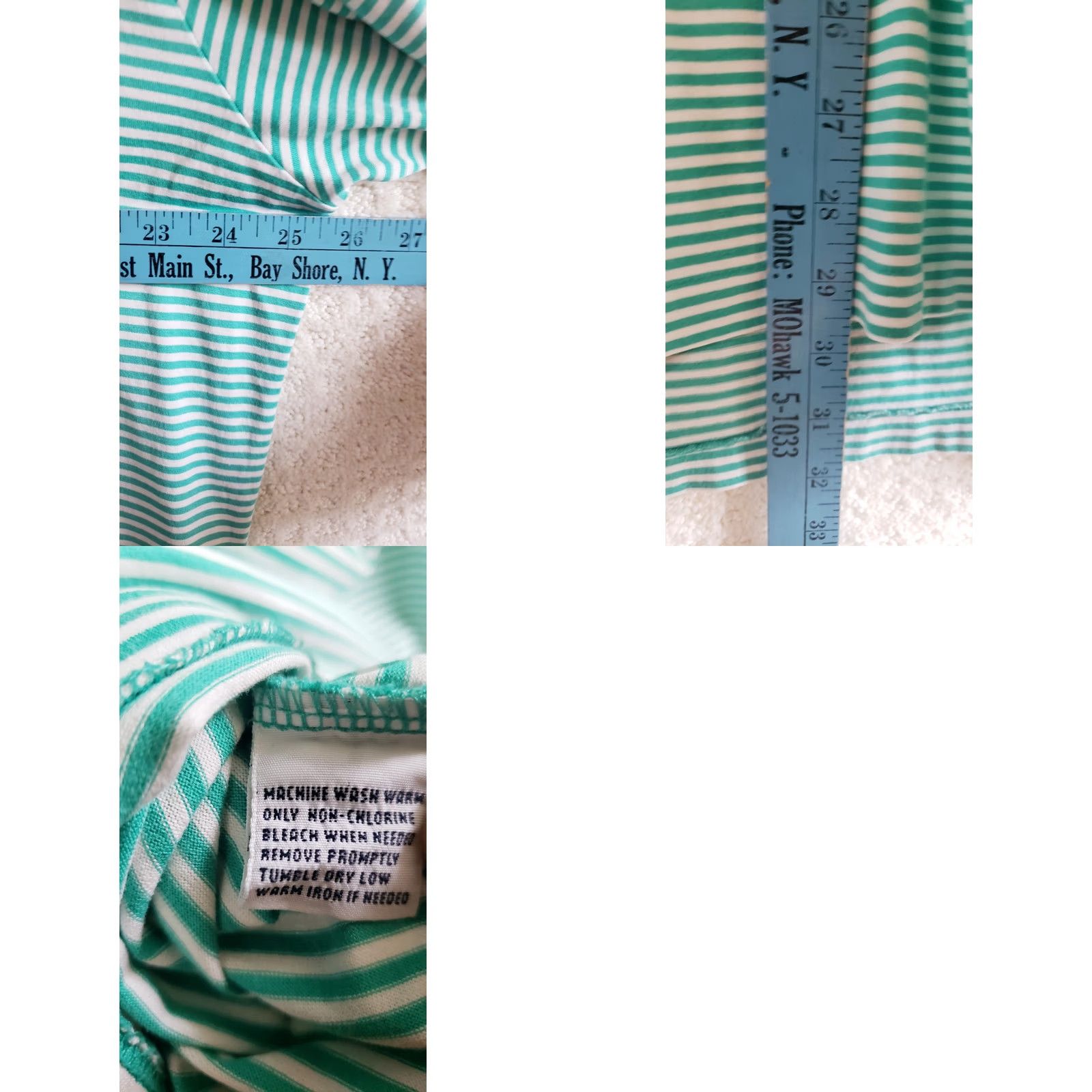 Vintage Polo Golf Polo Shirt L Green Stripe Short Sleeve Pima Cotton Mens Classic Fit Size US L / EU 52-54 / 3 - 8 Thumbnail