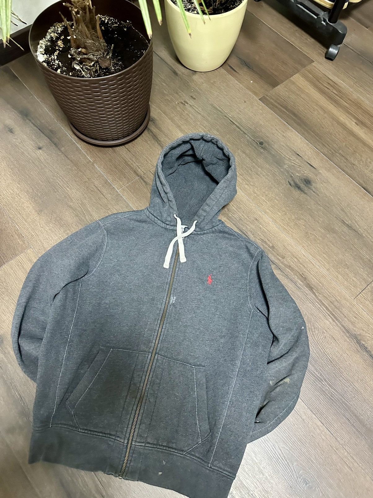 Polo Ralph Lauren Vintage Polo Ralph Lauren Knit Zip Hoodie WorkWear Fit Fade Size US M / EU 48-50 / 2 - 2 Thumbnail