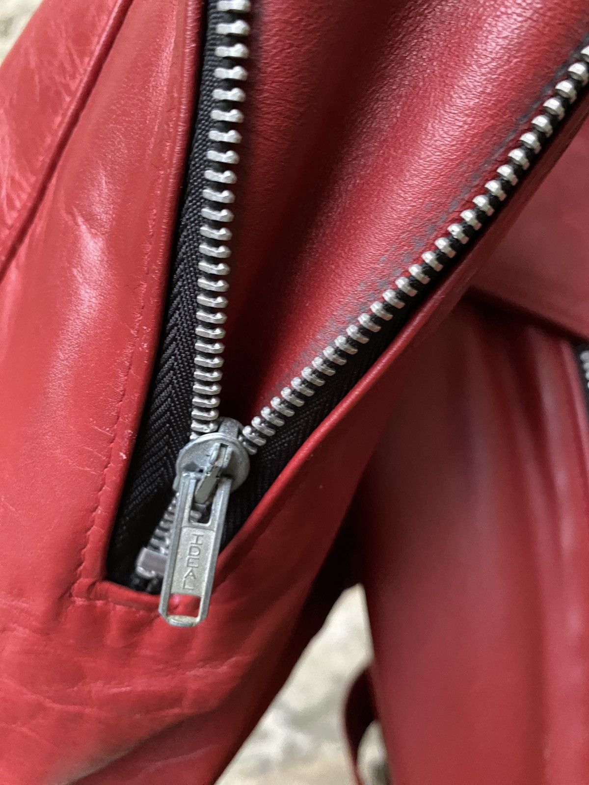 Schott Oversized Red Schott Perfecto Vintage Biker Jacket Size 14 Size L / US 10 / IT 46 - 7 Thumbnail