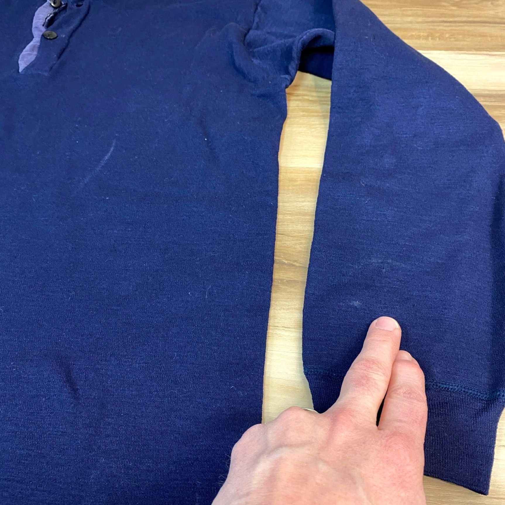 Vintage VINTAGE LL Bean Henley Thermal Shirt Navy Blue XL Made in USA Polyprolene Layer Size US XL / EU 56 / 4 - 7 Thumbnail