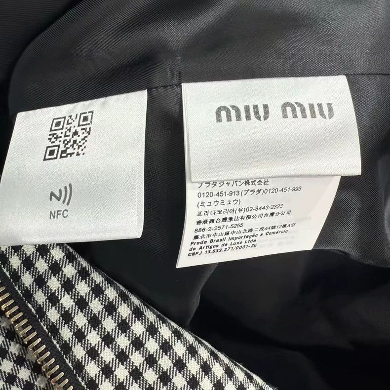 Prada Miumiu Checkered Logo Jacket New Arrival-2506 Size M / US 6-8 / IT 42-44 - 6 Thumbnail