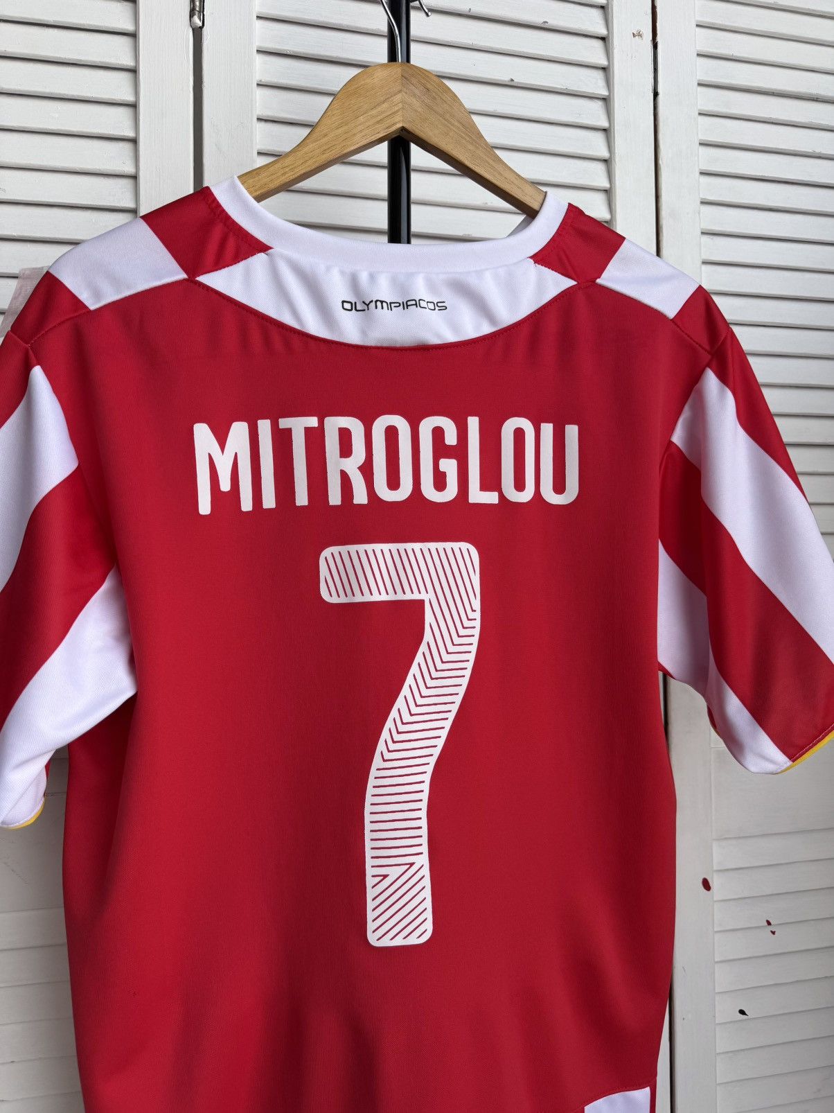 Vintage Vintage Olympiacos Mitroglou 7 Football Jersey Soccer Shirt Size US L / EU 52-54 / 3 - 11 Thumbnail