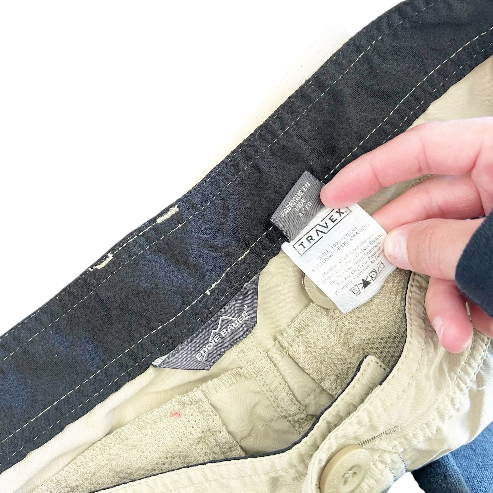 Eddie Bauer Eddie Bauer Tan Zip Off Hiking Pants Sz L Size US 34 / EU 50 - 3 Thumbnail
