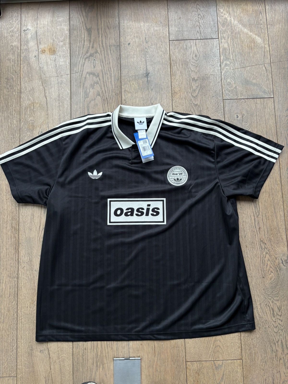 Adidas Adidas X Oasis Tour Jacquard Jersey Black Size Medium