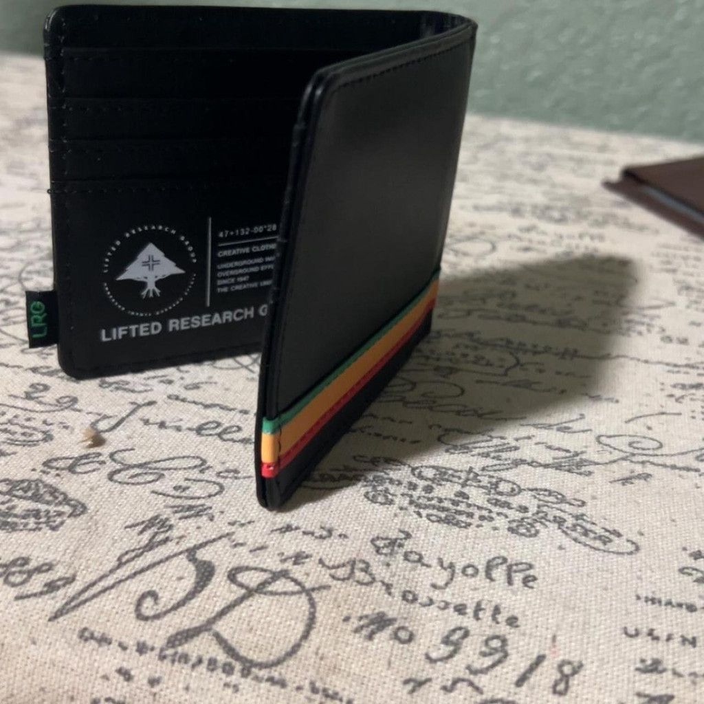 LRG LRG Lifted Research Group Black Rasta Striped Bifold Wallet Size ONE SIZE - 3 Thumbnail
