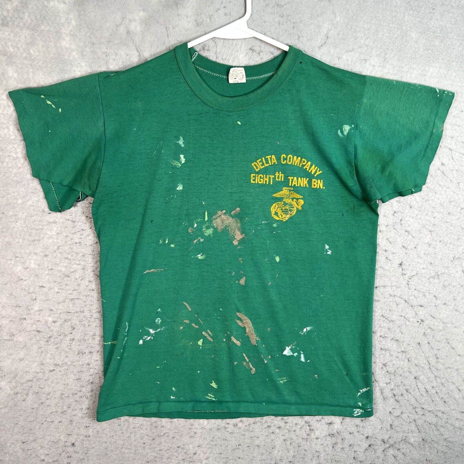 image of Vintage 70's Russell Athletic Delta Company Keep On Tankin T Shirt Adult Medium in White, Men's
