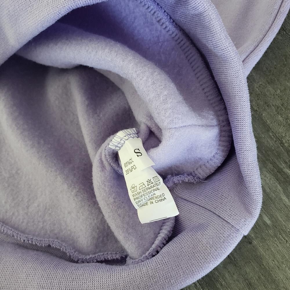 Shein Light Purple Basic Hoodie Long Sleeve Size 28" / US 6 / IT 42 - 3 Thumbnail