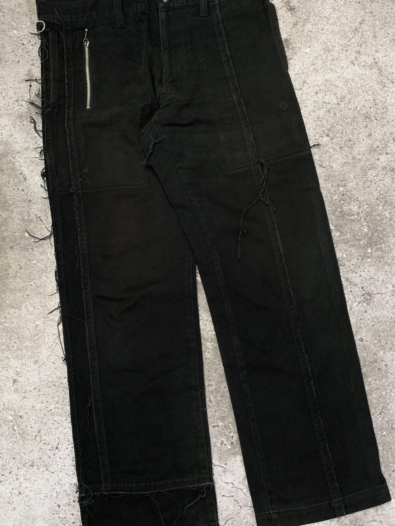 Japanese Brand Y2k Style MILKBOY Japan Gothic Distressed Pants Size US 30 / EU 46 - 2 Thumbnail