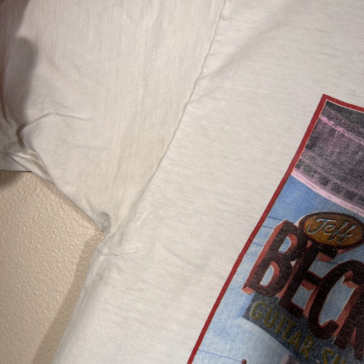 Hanes × Vintage Vintage 1989 Rare Jeff Beck’: Guitar Shop T Shirt Stevie Ray Size US L / EU 52-54 / 3 - 9 Thumbnail