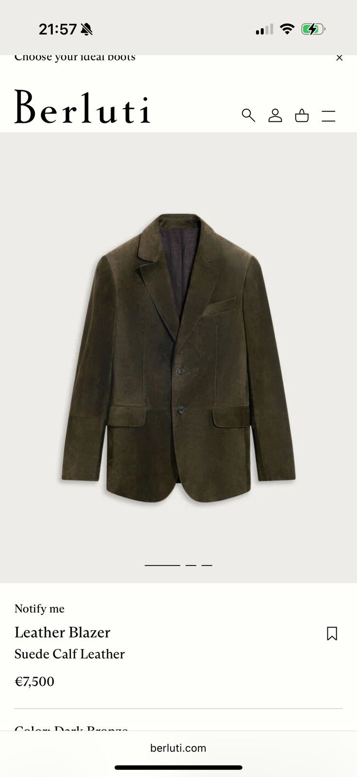 Berluti $10.000 Berluti Suede Suit Jacket 48 M Size US M / EU 48-50 / 2 - 4 Thumbnail