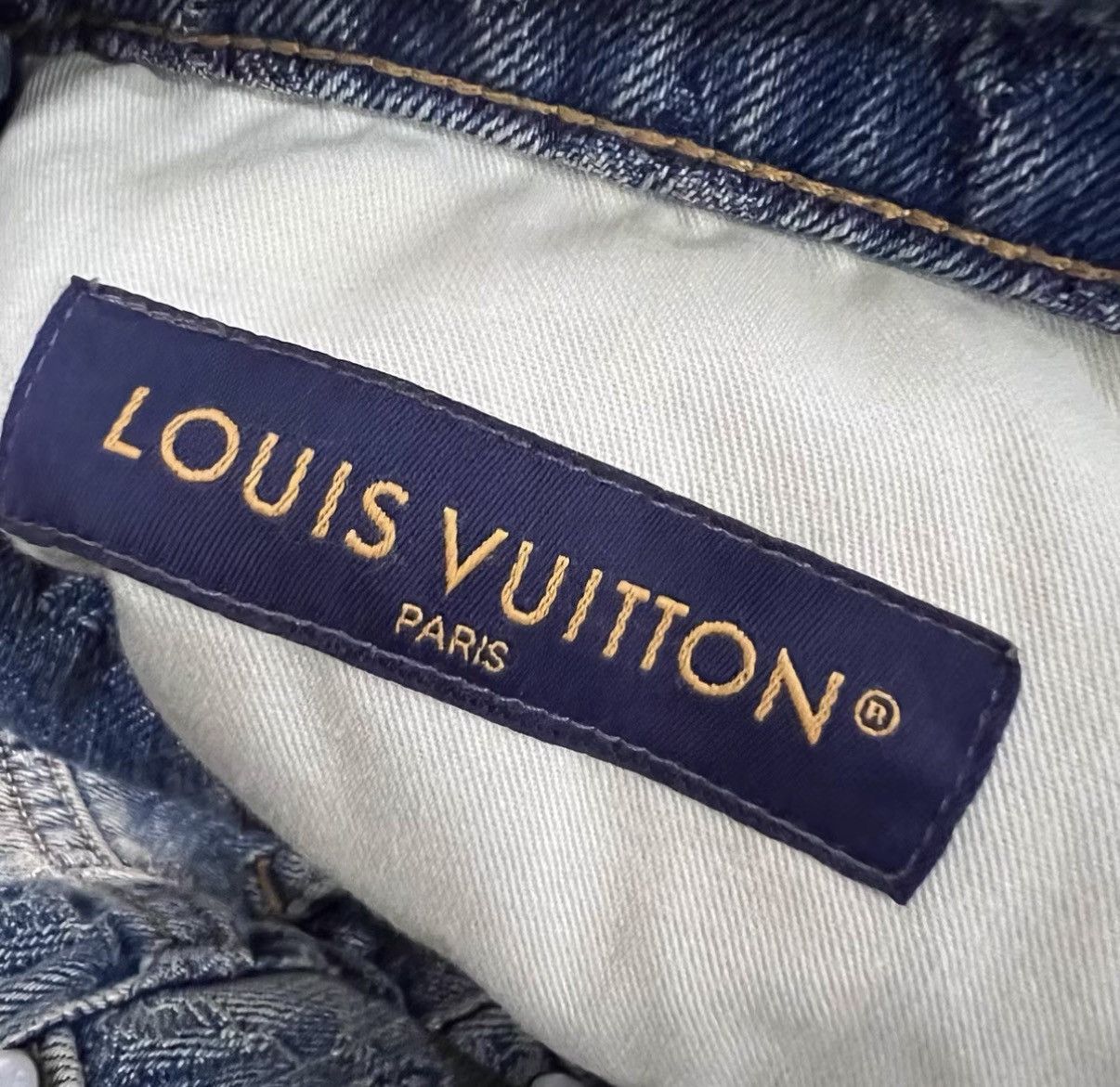 Louis Vuitton Louis Vuitton Blue Monogram Denim Pants J41 Size 26" / US 2 / IT 38 - 3 Thumbnail
