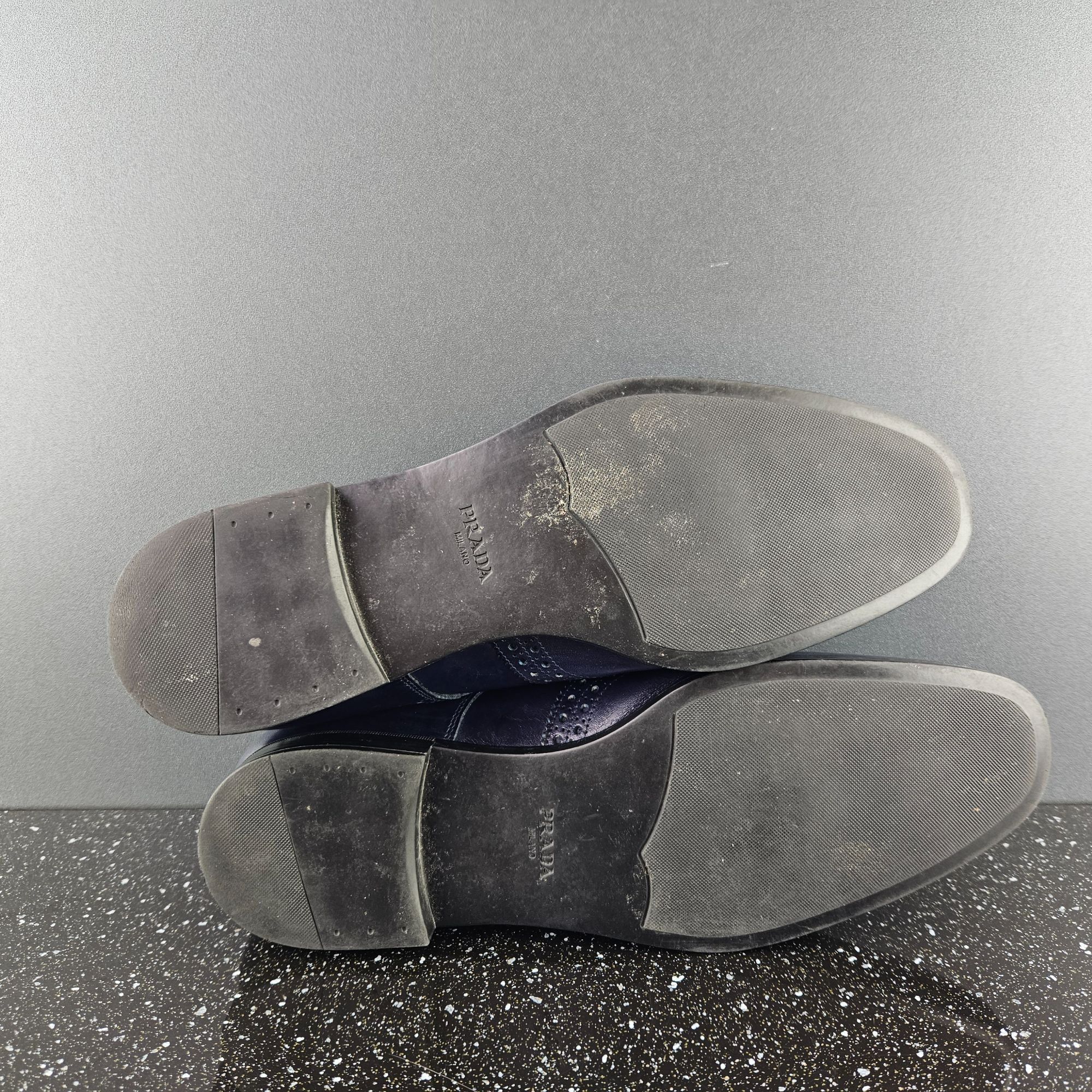 Prada Prada Blue Patina Leather Brogues Dress Shoes (Y0721) Size US 8.5 / EU 41-42 - 6 Thumbnail