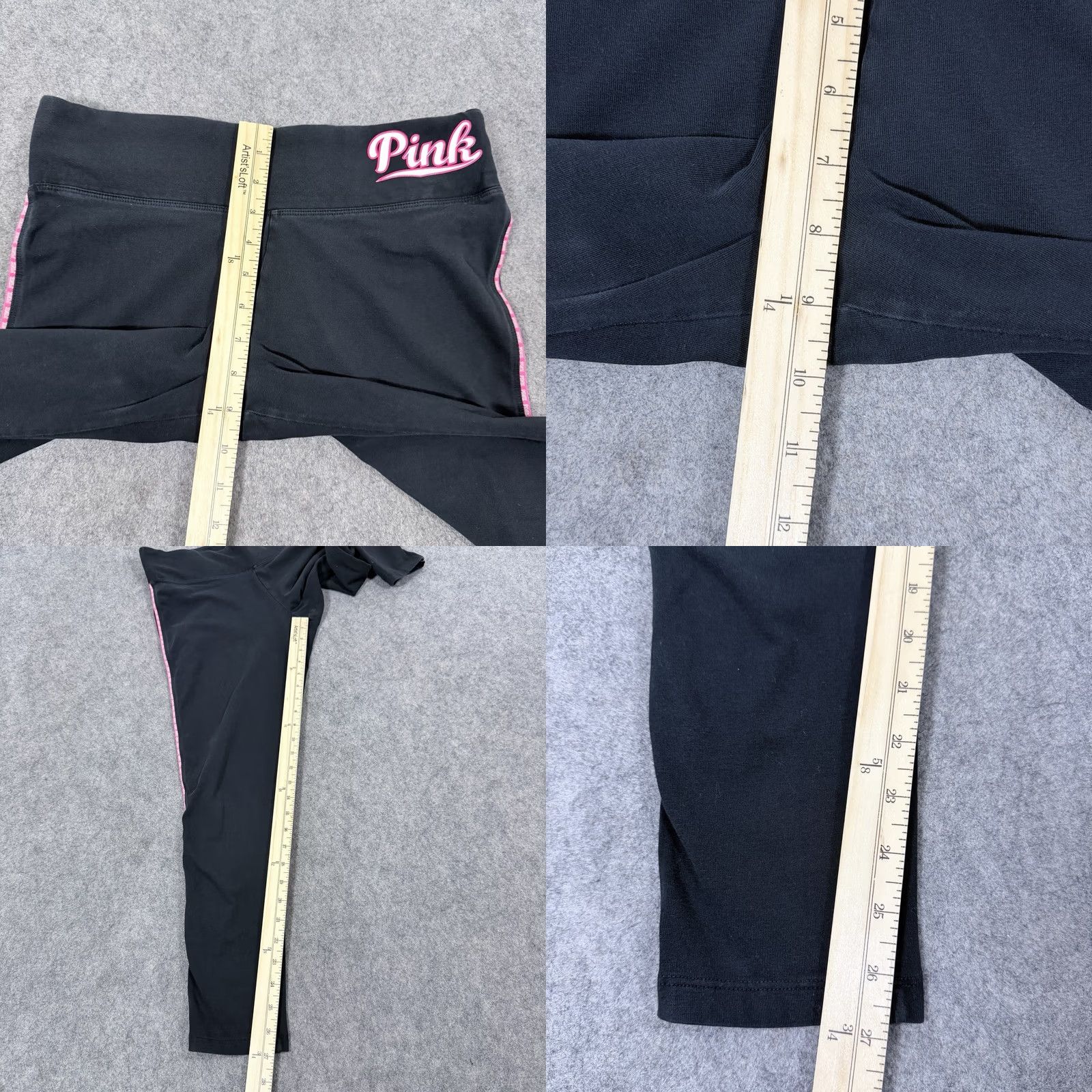 Victoria's Secret Victoria's Secret PINK Logo Legging Women's M Black Size 32" / US 10 / IT 46 - 10 Thumbnail