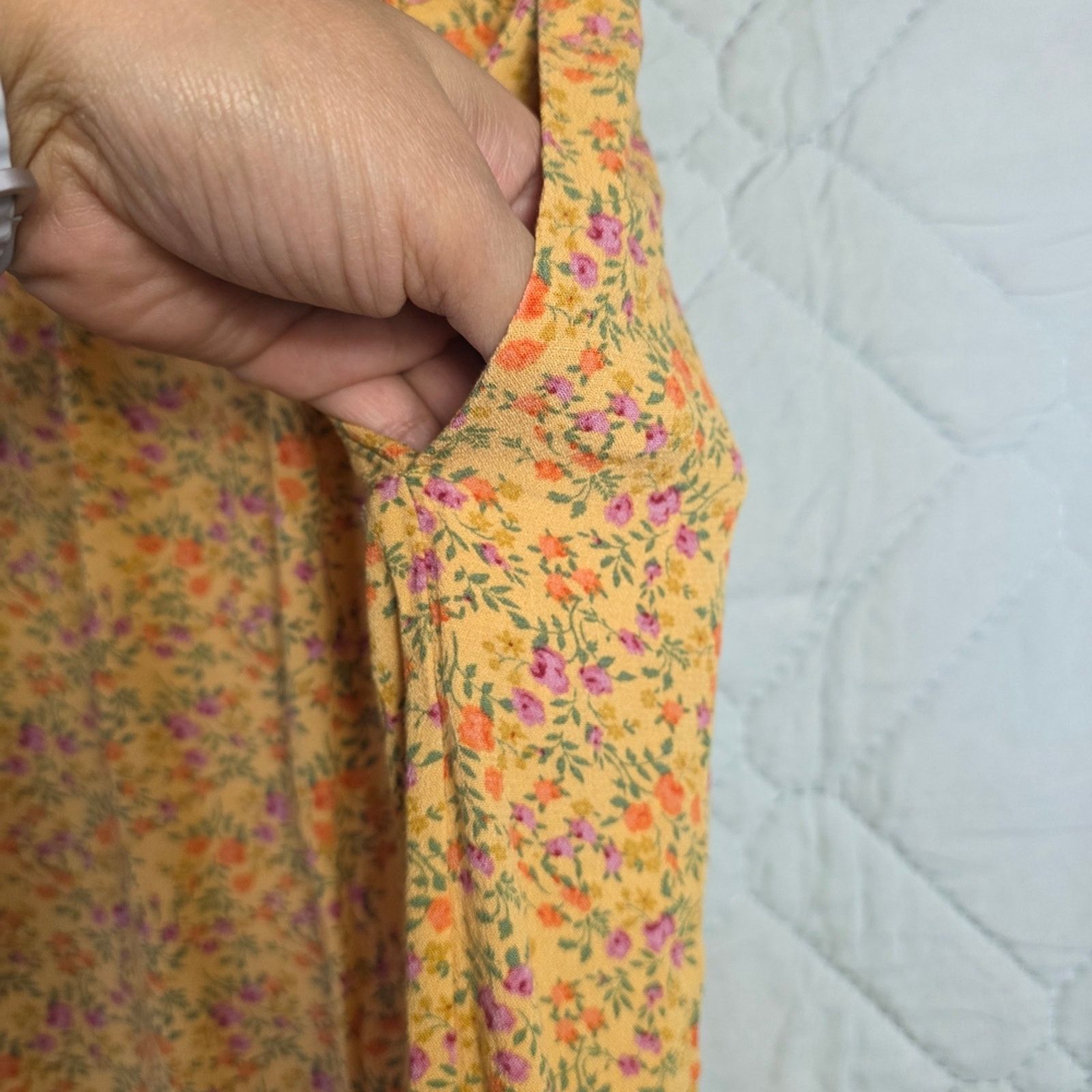 American Eagle Outfitters American Eagle Court Floral Midi Skirt Size M Viscose Size 29" - 8 Thumbnail
