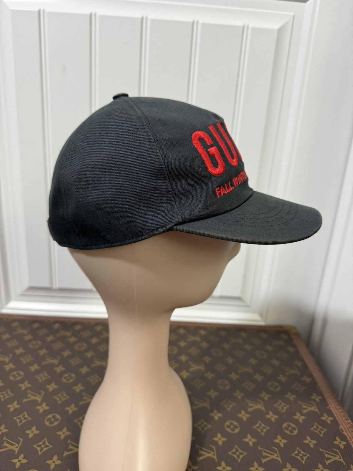 Gucci Gucci FW19/20 Embroidered Logo Hat – Black/Red Size ONE SIZE - 3 Thumbnail