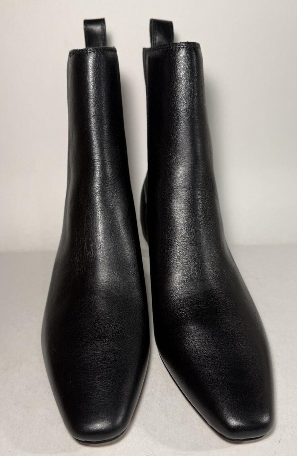 Madewell MADEWELL Dimes Chelsea Leather Boot Kitten Heel NX443 Black Size US 8.5 / IT 38.5 - 2 Thumbnail