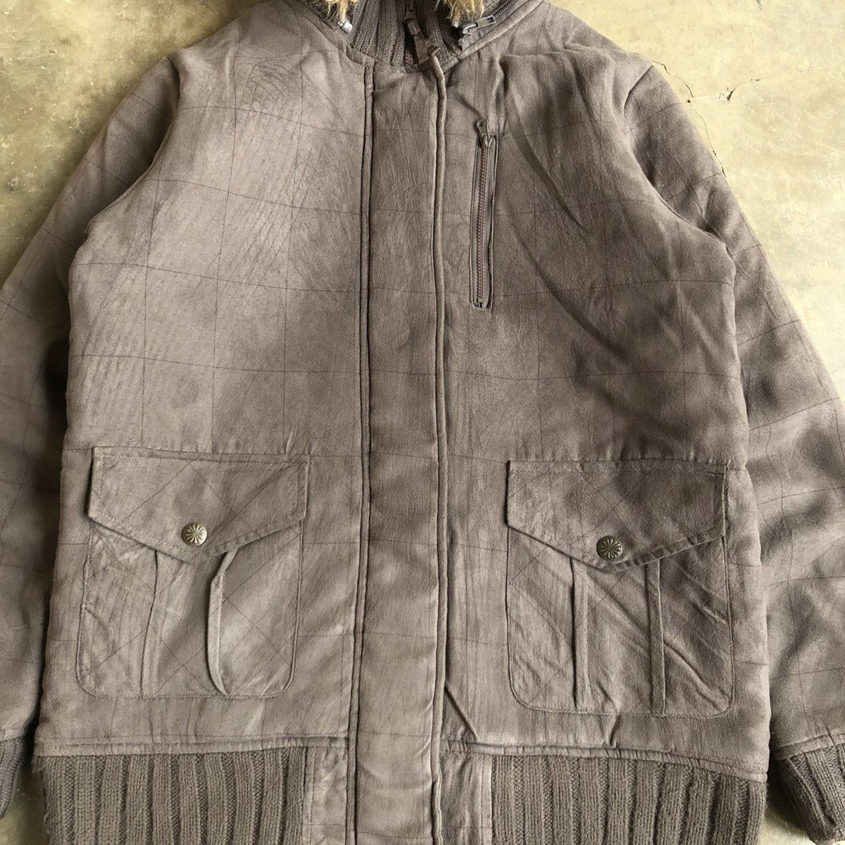 2000s Coco Girls Faux Suede Fur Jacket Ziphoodie Lgb