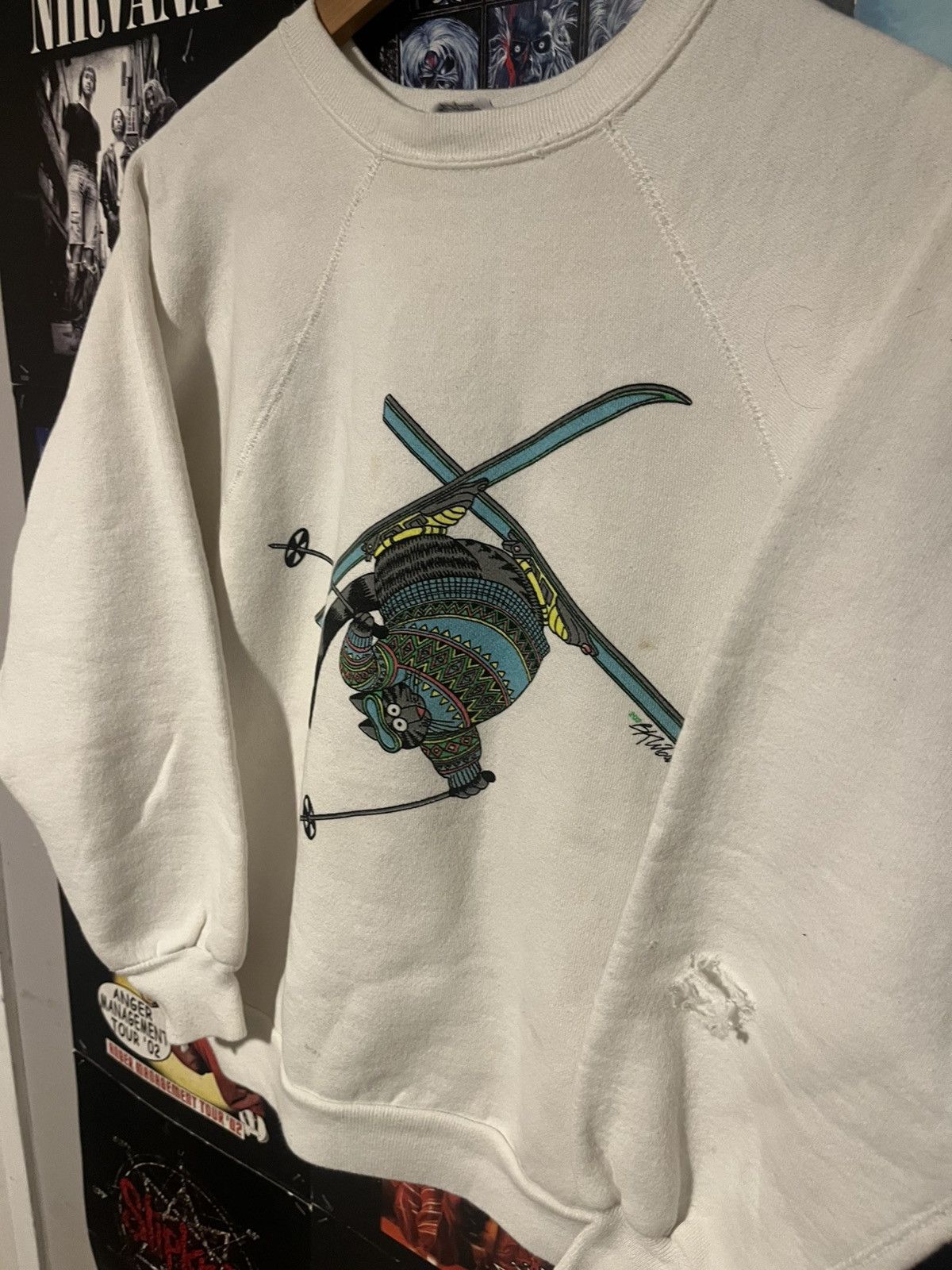 Other Vintage 80’s Crazy Shirts B Kliban skiing Cat sweatshirt Size US M / EU 48-50 / 2 - 2 Thumbnail