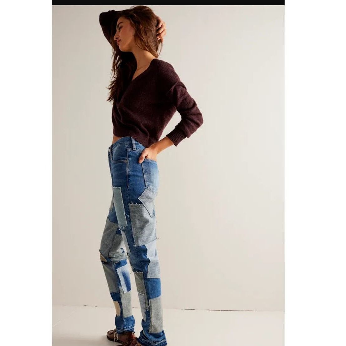 Free People New FREE PEOPLE We The Free Bare With Me Jeans $298 SIZE 25 Size 25" / US 0 / IT 36 - 4 Thumbnail