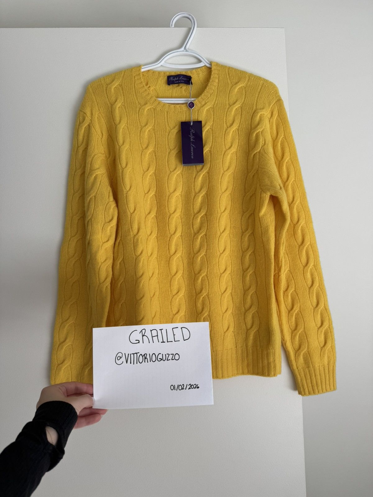 Ralph Lauren Purple Label Ralph lauren purple label 100% cashmere cable knit sweater Size US M / EU 48-50 / 2 - 1 Thumbnail