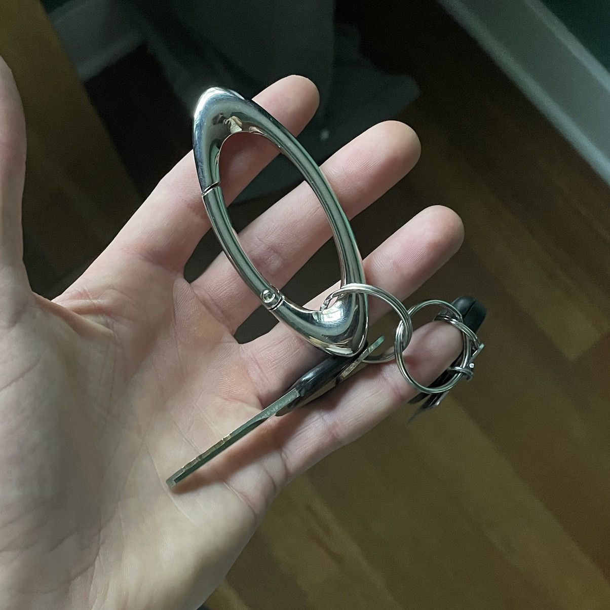 Y2k Silver Keychain Essential Icon Carabiner
