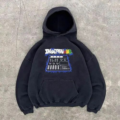 Japanese Brand Hoodie Black washed retro music CD print hoodie y2k Size US L / EU 52-54 / 3 - 1 Thumbnail