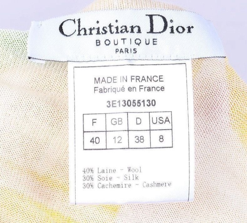Dior Christian Dior Galliano 2003 Graffiti Cashmere Silk Top Size M / US 6-8 / IT 42-44 - 4 Thumbnail