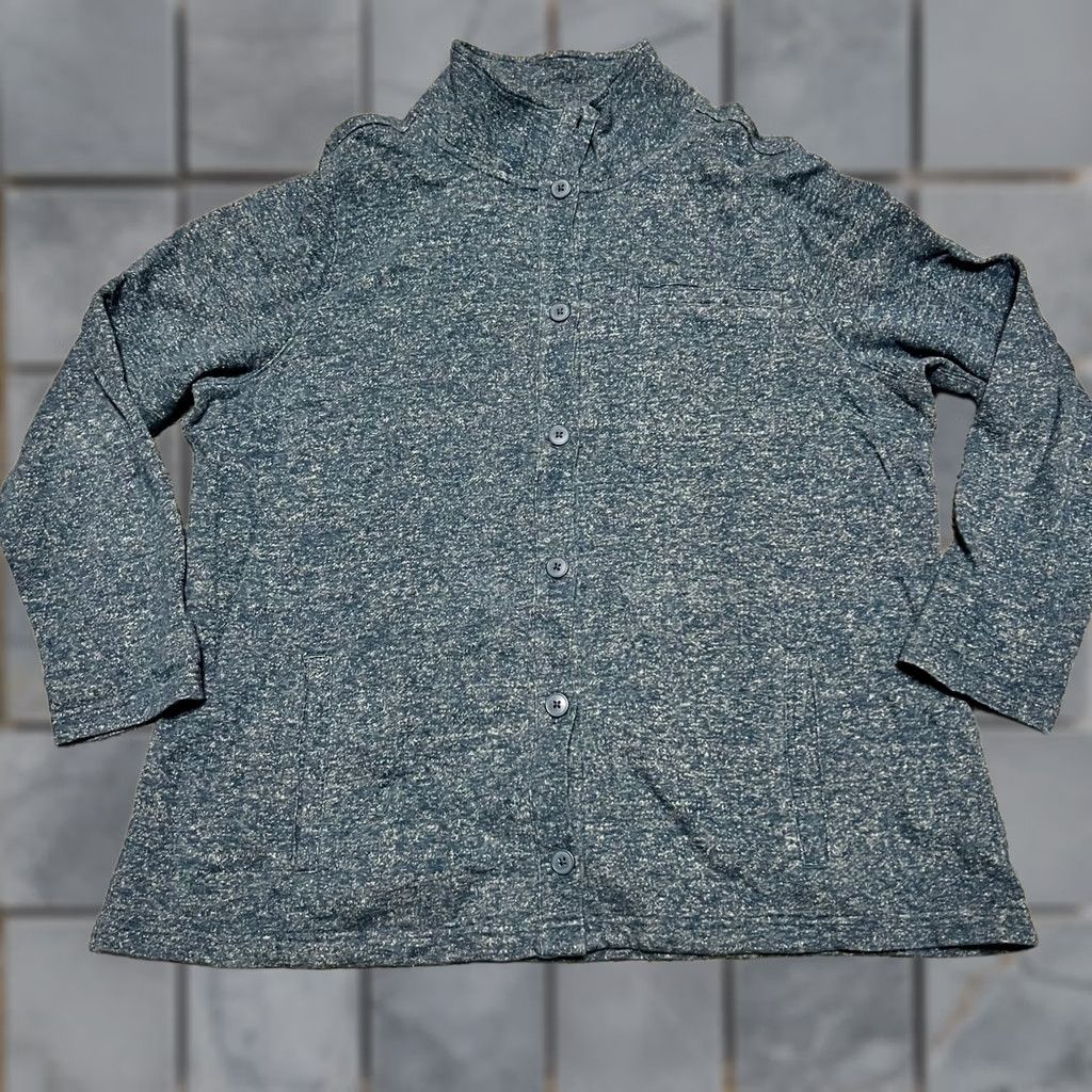 Duluth Trading Company Duluth Trading Co Jacket Womens 2XL Hemp Organic Cotton Buttonfront Blue Regular Women blue Jacket Size XXL / US 16-18 / IT 52-54 - 1 Thumbnail