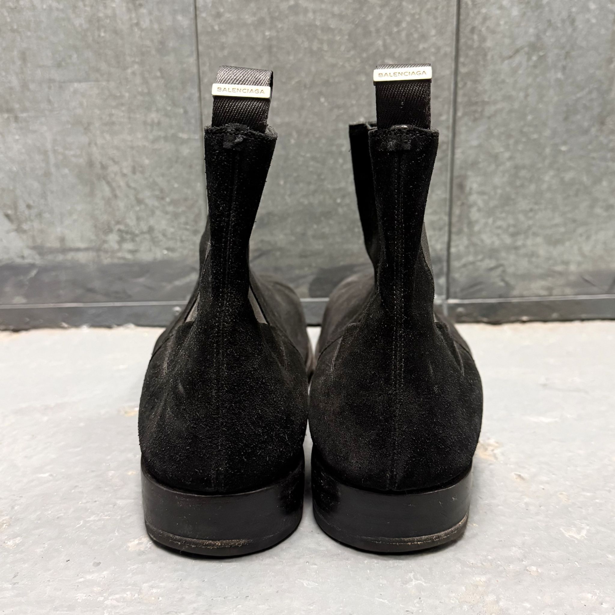 BALENCIAGA Black Suede Leather Chelsea Boots Balenciaga Suede Western Boots - Black Boots, Shoes  main image 4