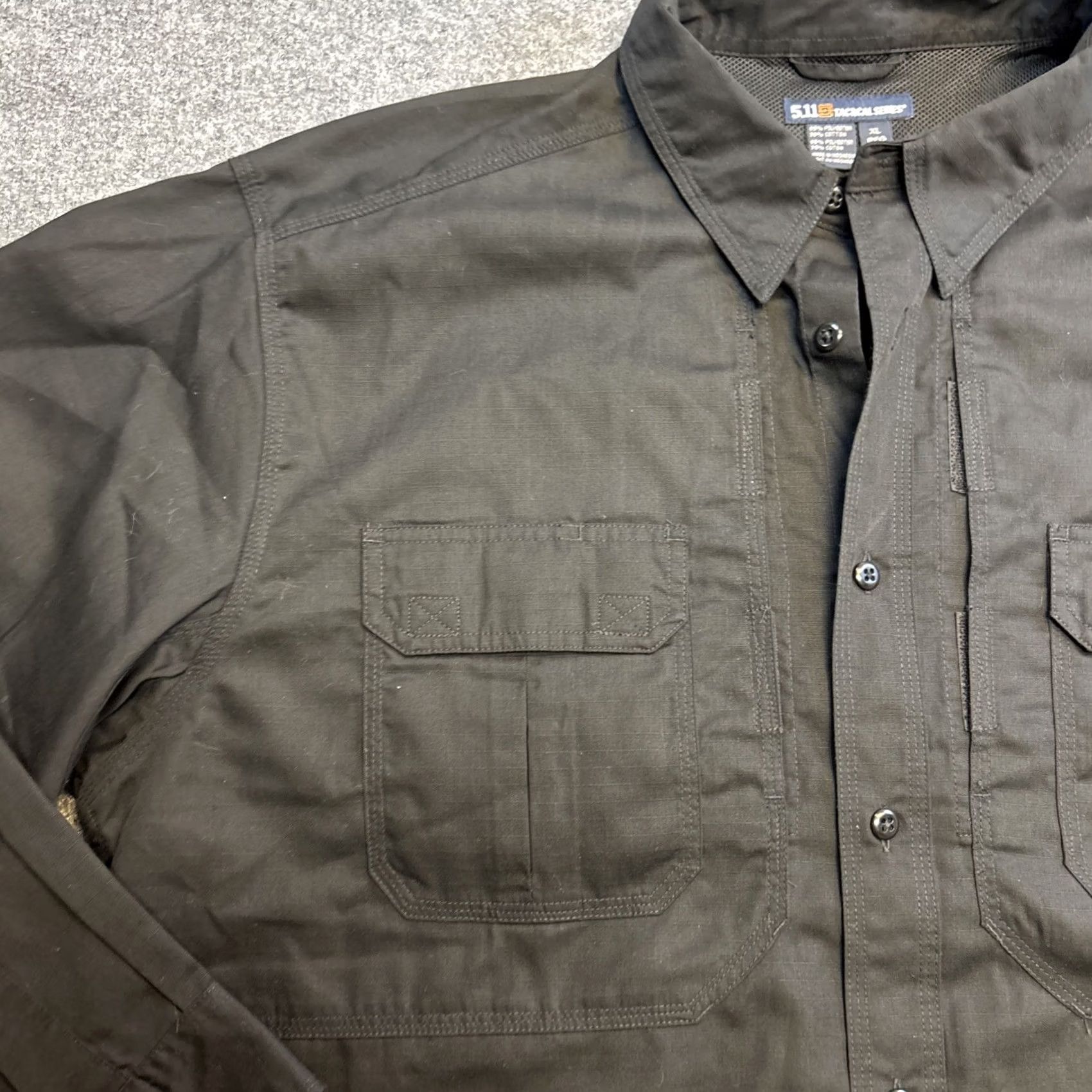 Vintage 5.11 Tactical Twill TDU Long Sleeve Shirt Mens XL Black Button Up Pockets Size US XL / EU 56 / 4 - 3 Thumbnail