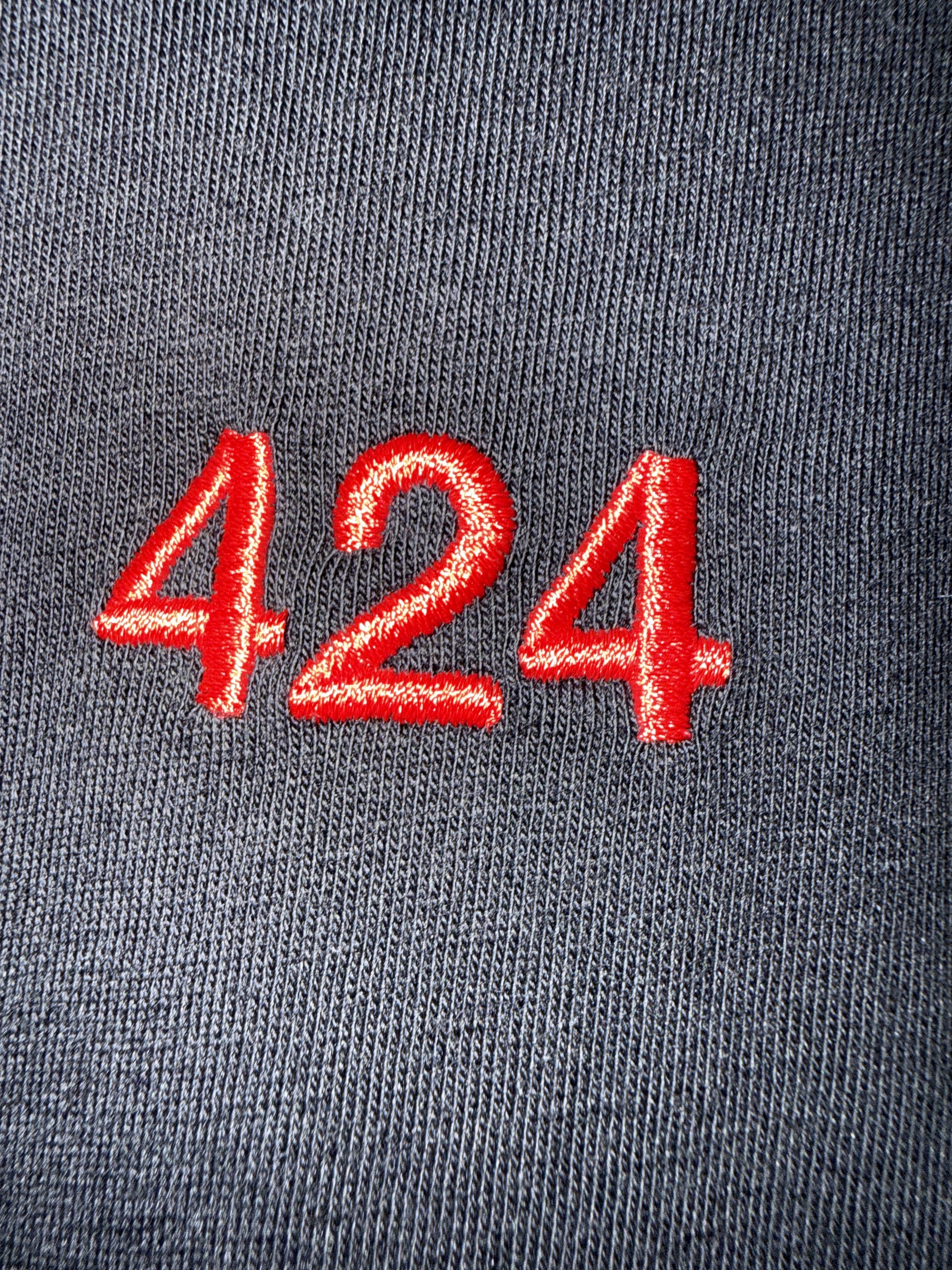 424 424 Black T Shirt Size L Red Logo Size US L / EU 52-54 / 3 - 4 Thumbnail