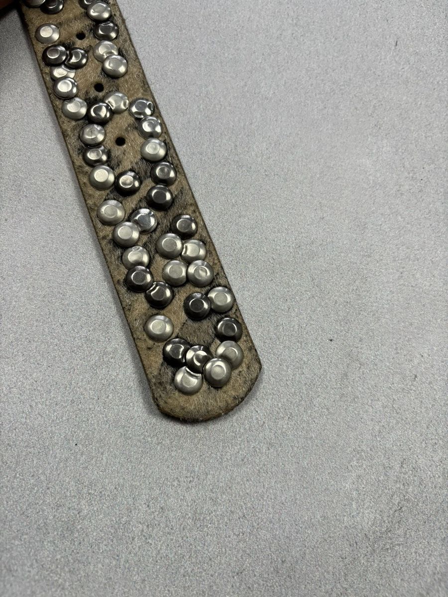 Vintage Vintage Belt Metal Style Parts Rhinestones Zebra Hair Print Size ONE SIZE - 10 Thumbnail