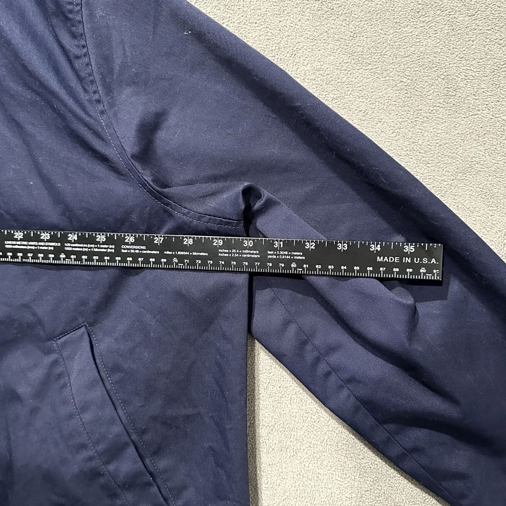 H&M Divided By H&M Twill Jacket Womens 4XL Navy Blue Full Zip Workwear Midweight GUC Size XXL / US 16-18 / IT 52-54 - 7 Thumbnail