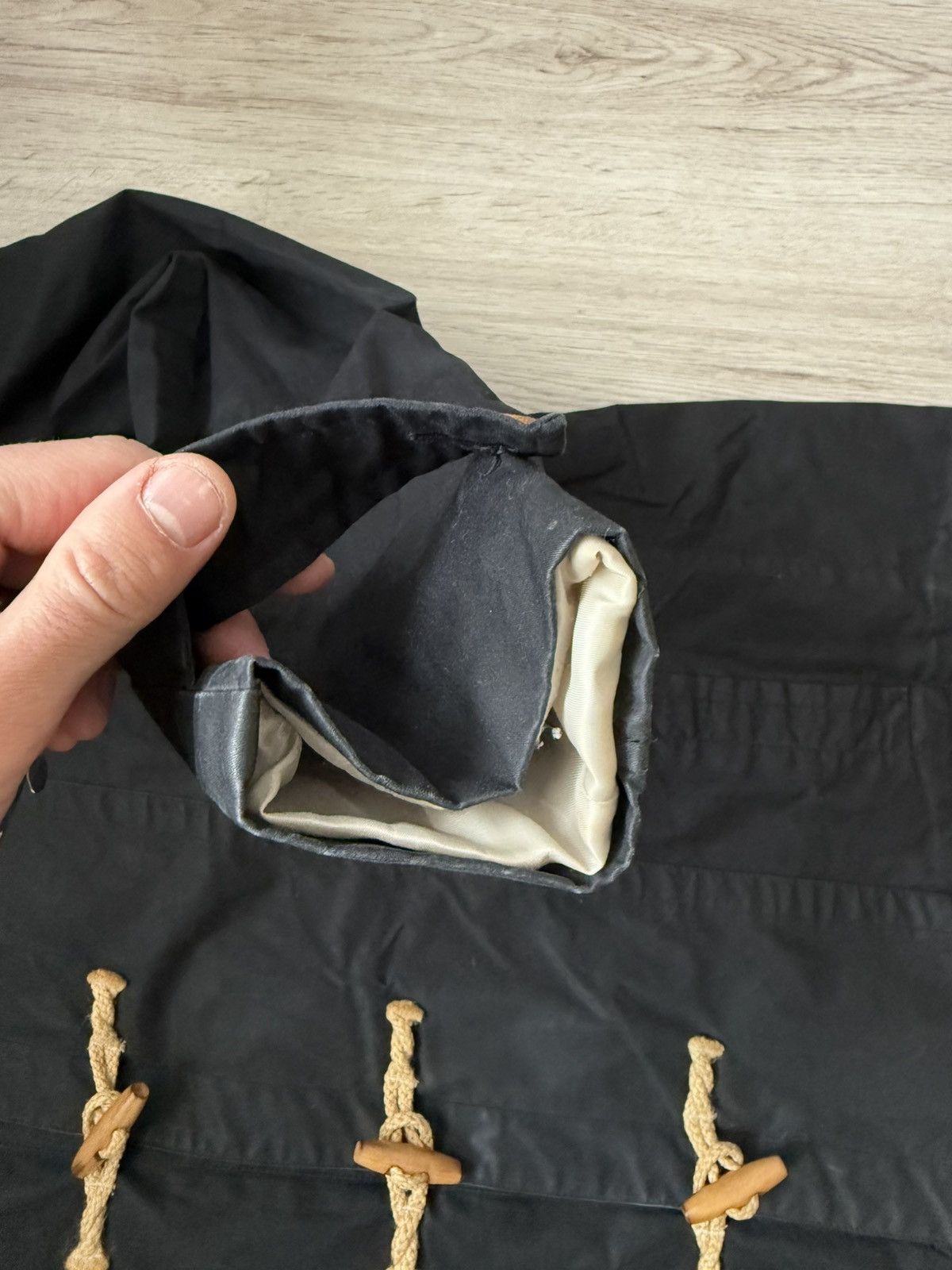 Allsaints AllSaints Valaste Duffle Coat – Black Cotton Hooded Jacket Size US XL / EU 56 / 4 - 7 Thumbnail