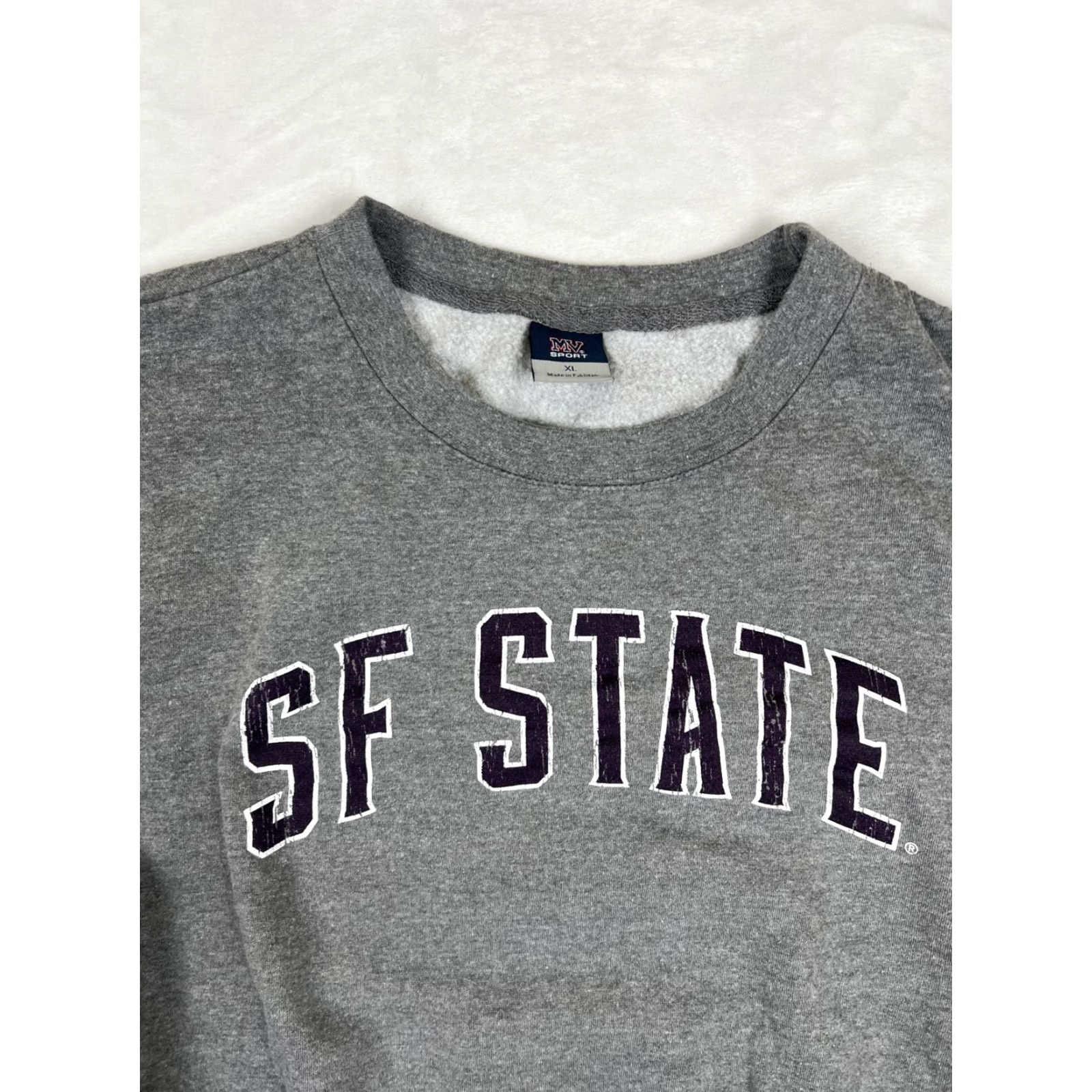 Vintage VINTAGE SF STATE University Sweatshirt Mens XL Gray MV Sport Crewneck Graphic Print Fleece Pullover College Size US XL / EU 56 / 4 - 2 Thumbnail