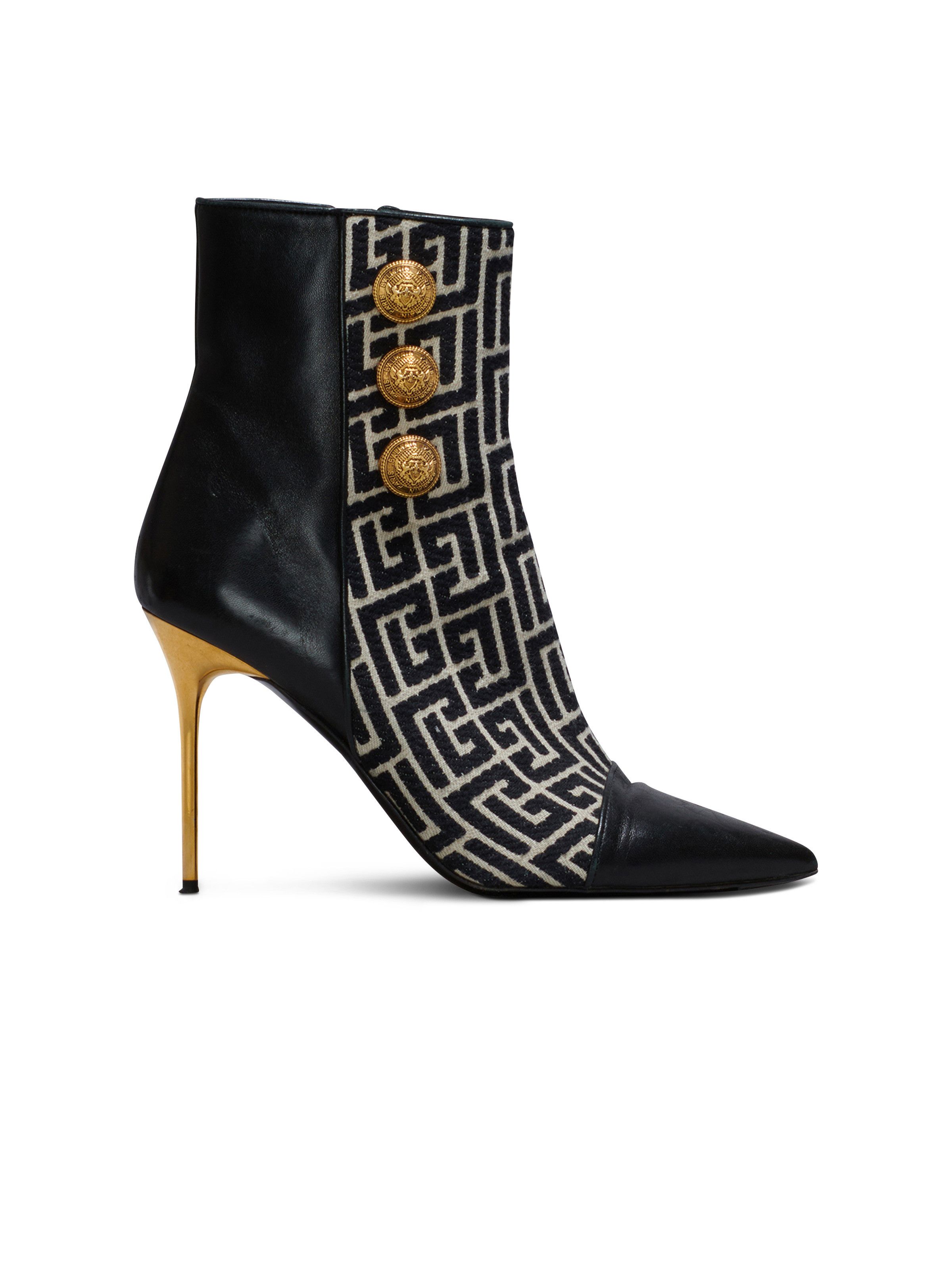 Balmain o1s1wg110925 Roni 110mm Ankle Boots in Black Size US 10 / IT 40 - 1 Thumbnail