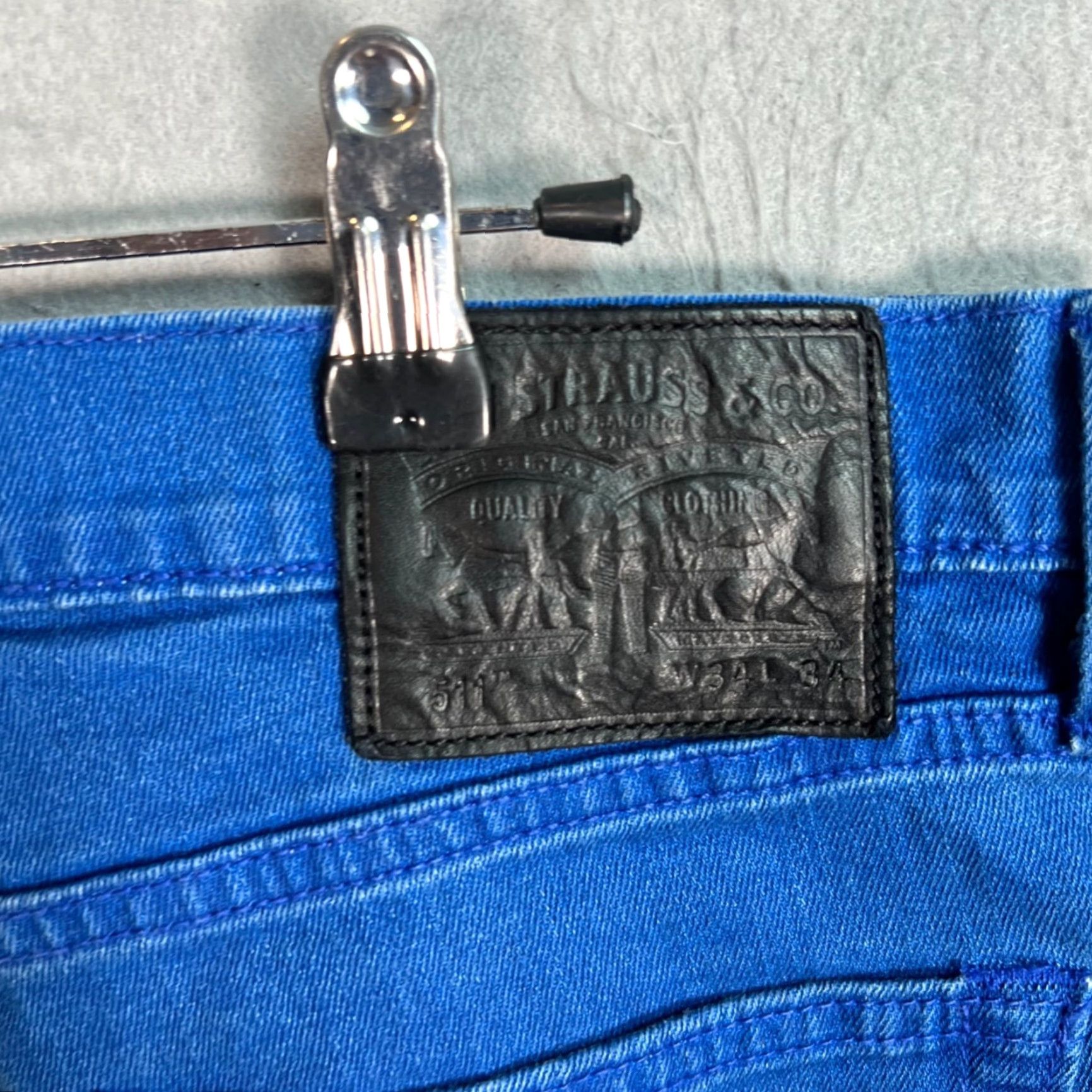 Levi's Levi's 511 Jeans Mens Size 34 Blue Straight Denim Cotton Blend 5-Pocket Logo Inseam 31in Vintage No Shop Next Business Day Size US 34 / EU 50 - 3 Thumbnail