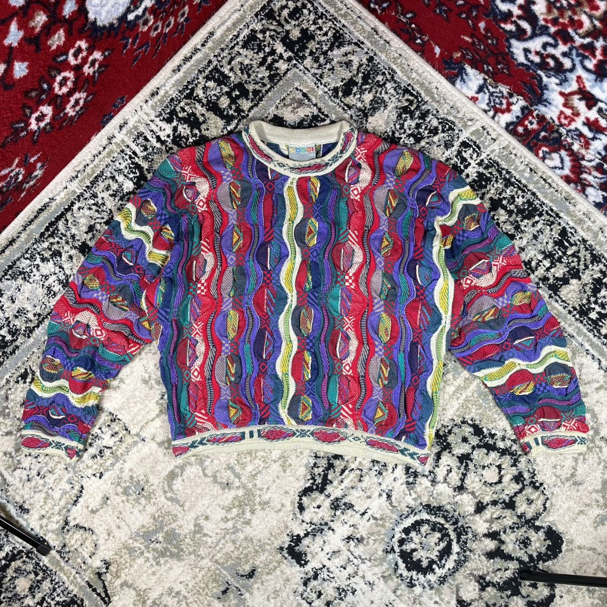 Coogi Vintage COOGI Australia 3D Knit Y2K Streetwear Multi Sweater Size US M / EU 48-50 / 2 - 2 Thumbnail